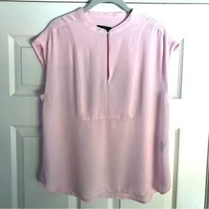J. Crew Pink Drapey Sleeveless Popover Blouse